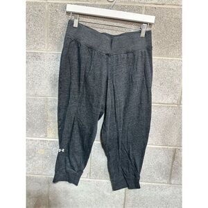 Under Armour Women's Semi Fitted Gray Heat Gear Capri Legging Pants Workout Size